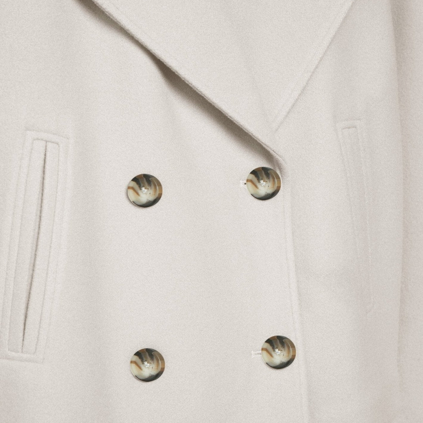 Chaqueta corta de lana con doble botonadura para mujer - Heidi