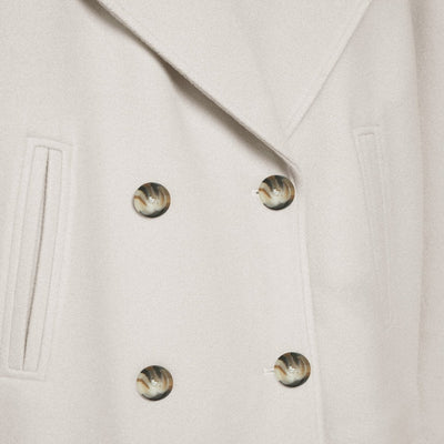 Chaqueta corta de lana con doble botonadura para mujer - Heidi