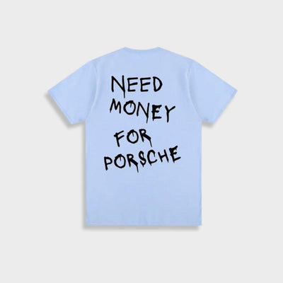 Marlon - Camiseta de algodón vintage para hombre "Need Money For Porsche
