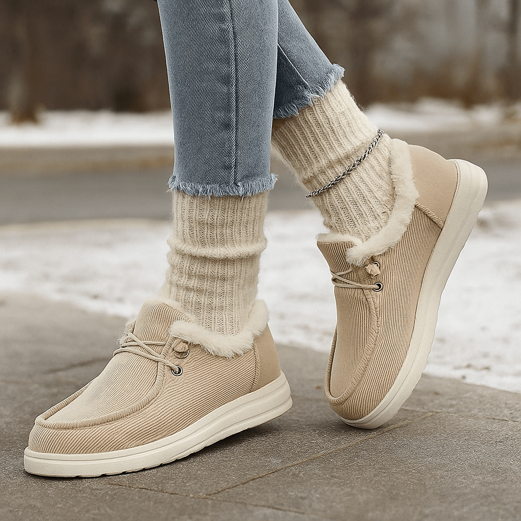 Botines tipo mocasín con interior afelpado - Cerine