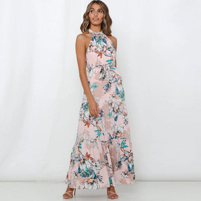 Sofia - Maxi vestido estampado con volantes