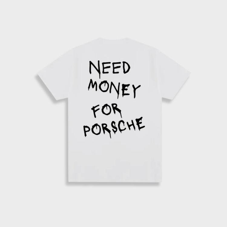 Marlon - Camiseta de algodón vintage para hombre "Need Money For Porsche