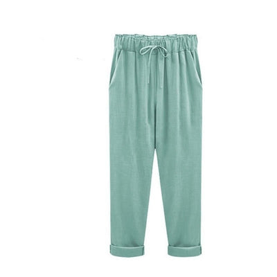 Pantalones de verano para mujer - estilo casual con cordón de ajuste
